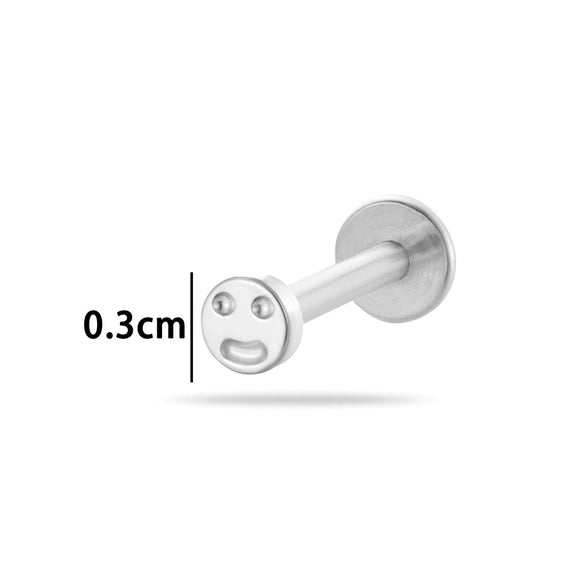 Titanium Alloy Geometric Love Butterfly Inner Teeth Screw Flat Bottom Rod Lip Nail Ear Bone Nail Puncture Jewelry Electroplated