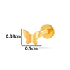 Titanium Alloy Geometric Love Butterfly Inner Teeth Screw Flat Bottom Rod Lip Nail Ear Bone Nail Puncture Jewelry Electroplated