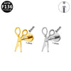 Titanium Alloy Geometric Mini Flower Inner Tooth Piercing Earrings Electroplated Jewelry Unisex