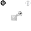 Titanium Alloy Geometric Mini Flower Inner Tooth Piercing Earrings Electroplated Jewelry Unisex