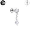 Titanium Alloy Geometric Style Electroplated Unisex Fashion Opal Lip Earrings