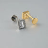 Titanium Alloy Geometric Tshaped Inlaid Zircon Lip Nail And Ear Bone Nail Puncture Jewelry With Electroplating