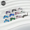 Titanium Alloy Geometric Zircon Earrings And Lip Nails Piercing Jewelry