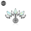 Titanium Alloy Geometric Zircon Earrings And Lip Nails Piercing Jewelry