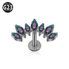 Titanium Alloy Geometric Zircon Earrings And Lip Nails Piercing Jewelry