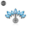 Titanium Alloy Geometric Zircon Earrings And Lip Nails Piercing Jewelry