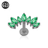 Titanium Alloy Geometric Zircon Earrings And Lip Nails Piercing Jewelry