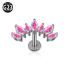 Titanium Alloy Geometric Zircon Earrings And Lip Nails Piercing Jewelry