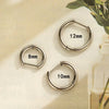 Titanium Alloy Heart Shape Electroplated Semicircular Straight Needle Earrings Fashion Piercing Jewelry