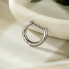 Titanium Alloy Heart Shape Electroplated Semicircular Straight Needle Earrings Fashion Piercing Jewelry