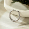Titanium Alloy Heart Shape Electroplated Semicircular Straight Needle Earrings Fashion Piercing Jewelry