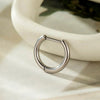 Titanium Alloy Heart Shape Electroplated Semicircular Straight Needle Earrings Fashion Piercing Jewelry