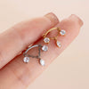 Titanium Alloy Heart Shape Inlaid Zircon Electroplated Women's Cartilage Piercing Earrings
