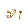 Titanium Alloy Heart Shape Inlaid Zircon Electroplated Women's Cartilage Piercing Earrings