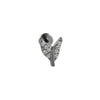 Titanium Alloy Heartshaped Lip Piercing Decoration With Moon Chain And Zirconium Plating Fashion Style