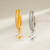 Titanium Alloy Inlaid Zircon Small Flower Pendant Abdominal Piercing Jewelry For Women