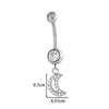 Titanium Alloy Inlaid Zirconium Flower Butterfly Pendant Navel Nail Women's Abdominal Piercing Jewelry