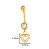 Titanium Alloy Inlaid Zirconium Flower Butterfly Pendant Navel Nail Women's Abdominal Piercing Jewelry