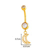 Titanium Alloy Inlaid Zirconium Flower Butterfly Pendant Navel Nail Women's Abdominal Piercing Jewelry