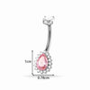 Titanium Alloy Inlaid Zirconium Flower Navel Nail Women's Fashion Abdominal Piercing Jewelry