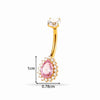 Titanium Alloy Inlaid Zirconium Flower Navel Nail Women's Fashion Abdominal Piercing Jewelry