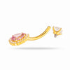 Titanium Alloy Inlaid Zirconium Flower Navel Nail Women's Fashion Abdominal Piercing Jewelry