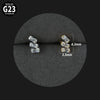 Titanium Alloy Love Water Drop Puncture Earrings With Heart Shape And Inlaid Zircon Electroplated