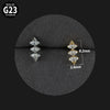 Titanium Alloy Love Water Drop Puncture Earrings With Heart Shape And Inlaid Zircon Electroplated