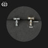 Titanium Alloy Love Water Drop Puncture Earrings With Heart Shape And Inlaid Zircon Electroplated