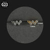 Titanium Alloy Love Water Drop Puncture Earrings With Heart Shape And Inlaid Zircon Electroplated