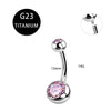 Titanium Alloy Navel Ring Round Shape Puncture Jewelry