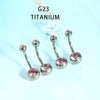 Titanium Alloy Navel Ring Round Shape Puncture Jewelry