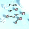 Titanium Alloy Navel Ring Round Shape Puncture Jewelry