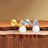 Titanium Alloy Opal Geometric Unisex Electroplated Cartilage Earrings And Lip Nails
