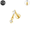 Titanium Alloy Piercing Earrings With Heart Bow And Star Shapes Electroplated Design Versatile Style