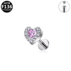 Titanium Alloy Piercing Earrings With Heart Bow And Star Shapes Electroplated Design Versatile Style