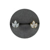 Titanium Alloy Piercing Earrings With Water Drop Rhombus Heart Crown Shape Inlaid Zircon And Electroplating Treatment