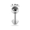 Titanium Alloy Piercing Jewelry Geometric Style Electroplated With Blue Zircon For Unisex