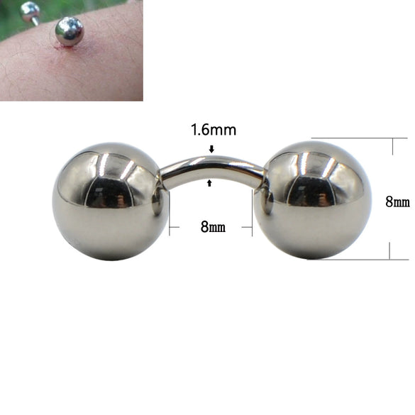 Titanium Bent Rod Earring Minimalist Geometric Polishing
