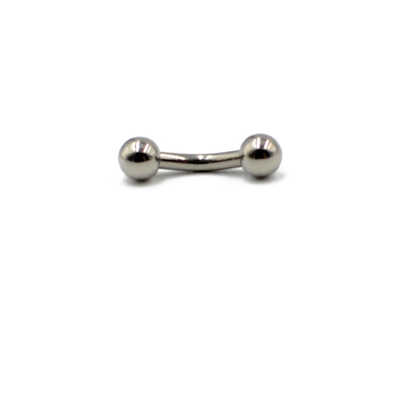 Titanium Bent Rod Earring Minimalist Geometric Polishing