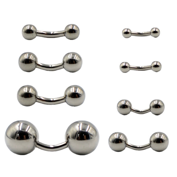 Titanium Bent Rod Earring Minimalist Geometric Polishing