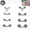 Titanium Bent Rod Earring Minimalist Geometric Polishing