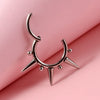 Titanium Closed Nose Ring And Earrings Welded Ball Pointed Cone Round Style Electroplated Unisex