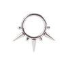 Titanium Closed Nose Ring And Earrings Welded Ball Pointed Cone Round Style Electroplated Unisex