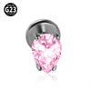 Titanium Drop Shape Zircon Puncture Earring