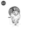 Titanium Drop Shape Zircon Puncture Earring