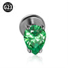Titanium Drop Shape Zircon Puncture Earring