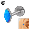 Titanium Dropshaped Ear Bone Ring With Horse Eye And Lip Design Electroplated Unisex Simple Style