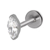 Titanium Dropshaped Ear Bone Ring With Horse Eye And Lip Design Electroplated Unisex Simple Style