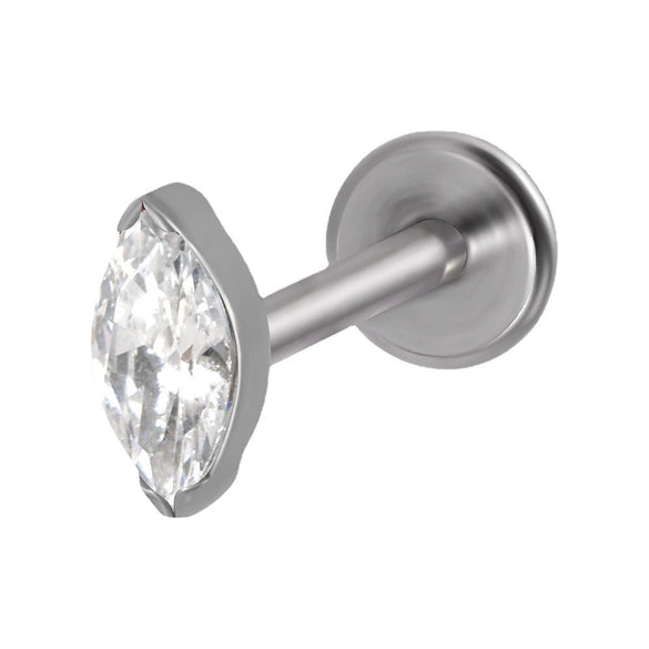 Titanium Dropshaped Ear Bone Ring With Horse Eye And Lip Design Electroplated Unisex Simple Style